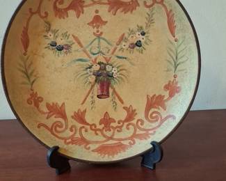 French style Tole Tray with Floral Motif