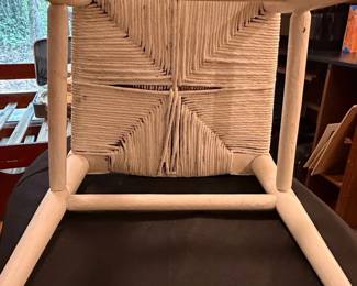 Country Farmhouse Ladder Back Rush Seat Chair second image
