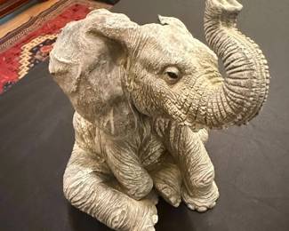 Sitting Elephant Garden Statue