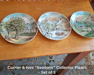 Currier  Ives Seasons Collector Plates  Set of