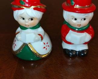 Vintage Lefton Christmas Caroler Figurines Candle Holders