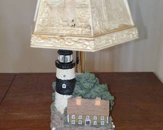 Lefton Lighthouse and Cottage Table Lamp