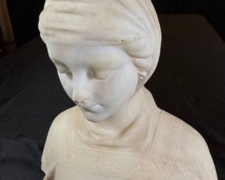 Alabaster Bust of a Young Woman, possibly Beatrice Cenci second image