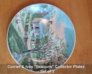 Currier  Ives Seasons Collector Plates  Set of fourth image