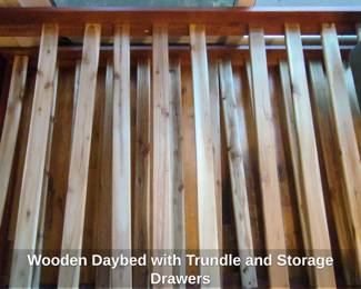 Wooden Daybed with Trundle and Storage Drawers second image