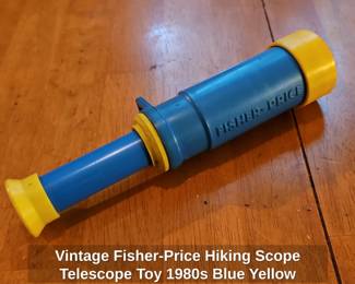 Vintage FisherPrice Hiking Scope Telescope Toy s Blue Yellow