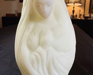Frosted Glass Madonna Planter  Haeger Style