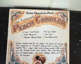 Stone Mountain Park Recipe Tile  Peach Cobbler