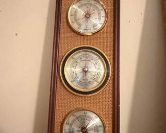 Piece Weather Station Set with Thermometer, Barometer, and Hygrometer