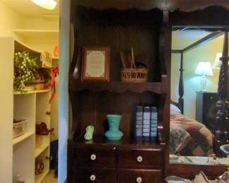 Vintage Waterfall Vanity Dresser with Mirror second image