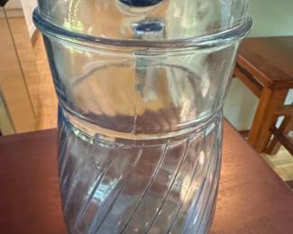 Vintage Anchor Hocking Blue Swirl Glass Pitcher third image