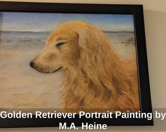 Golden Retriever Portrait Painting by M.A. Heine