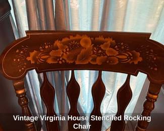 Vintage Virginia House Stenciled Rocking Chair second image