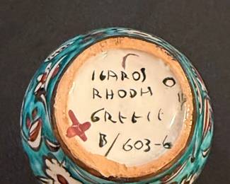Ikaros Rhodes HandPainted Ceramic Vase second image