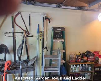 Assorted Garden Tools and Ladder second image