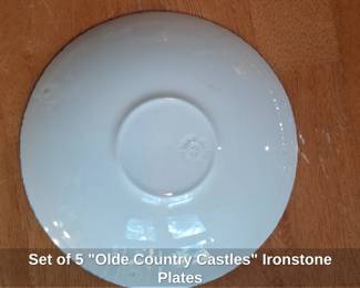 Set of Olde Country Castles Ironstone Plates fourth image