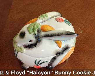 Fitz  Floyd Halcyon Bunny Cookie Jar second image