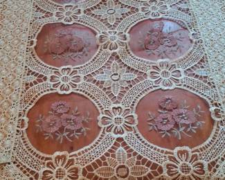 Vintage floral lace runner third image