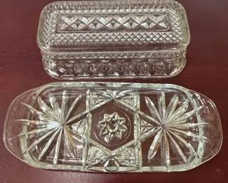Anchor Hocking Wexford Glass Butter Dish with Lid second image