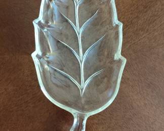 Hazel Atlas Glass Leaf Dish