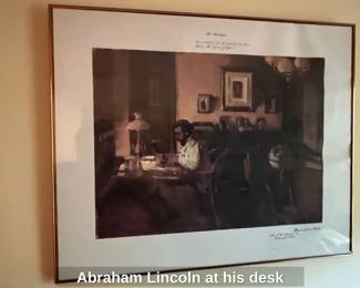 Abraham Lincoln at his desk