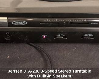 Jensen JTA Speed Stereo Turntable with Builtin Speakers second image