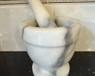 Marble Mortar and Pestle Set