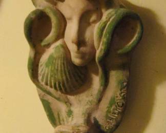 Christine Sibley Art Nouveau Lady Face Wall Plaque
