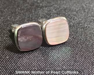 SWANK Mother of Pearl Cufflinks