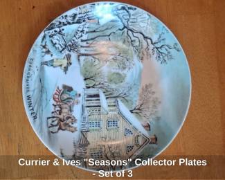 Currier  Ives Seasons Collector Plates  Set of third image