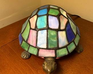 TiffanyStyle Stained Glass Turtle Lamp second image