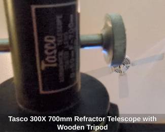 Tasco X mm Refractor Telescope with Wooden Tripod second image