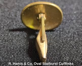 R. Harris  Co. Oval Starburst Cufflinks fourth image