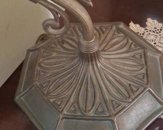 Art Nouveau Table Lamp with Frosted Glass Shade second image