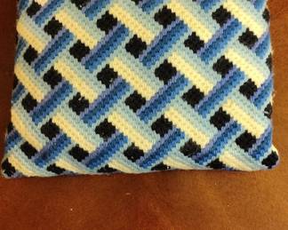 Geometric Needlepoint Pillow