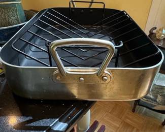 AllClad HA Nonstick Roasting Pan with Rack third image