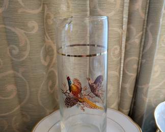 West Virginia Glass Specialty Pheasant Martini Pitcher