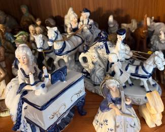 Vintage Victorian-style Porcelain Figurines