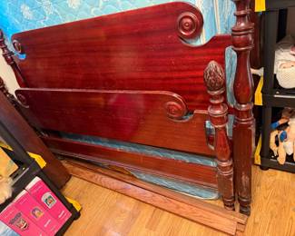 Vintage full size bed frame and mattresses