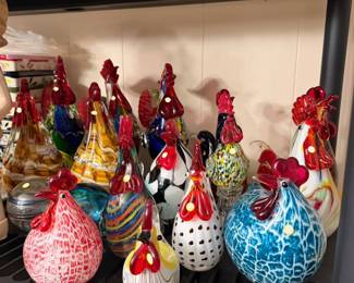 Murano Glass roosters