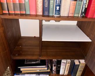 Mid century Bookcases with books 