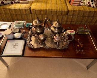 Coffee set and other collectible and decor items 