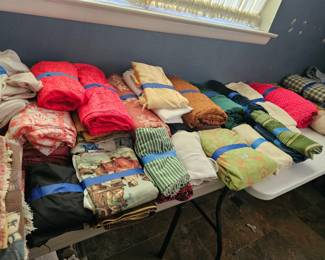 A LOT of fabric for sewing and upholstery