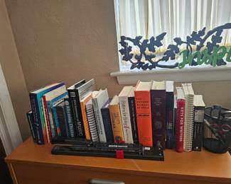 Many antique and regular books