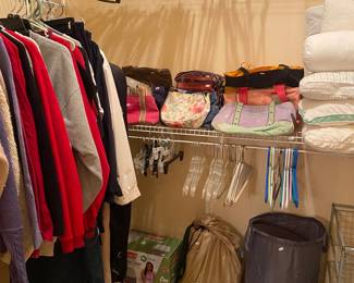 Clothing, purses, pillows etc