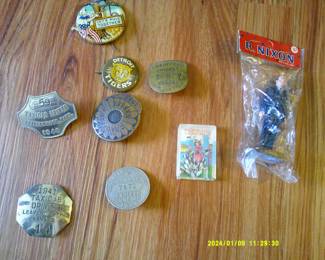 Vintage Chauffer pins Vintage Taxi Cab Buttons