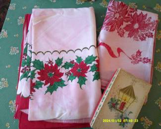 Vintage Christmas Linens          Vintage Christmas Cards