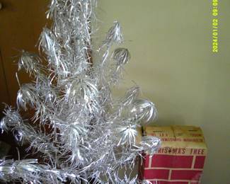 Vintage Christmas Tin Tree with Box