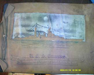 USS Tennessee Leatherbound Scrapbook