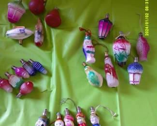 Vintage Milk Glass Christmas Bulbs